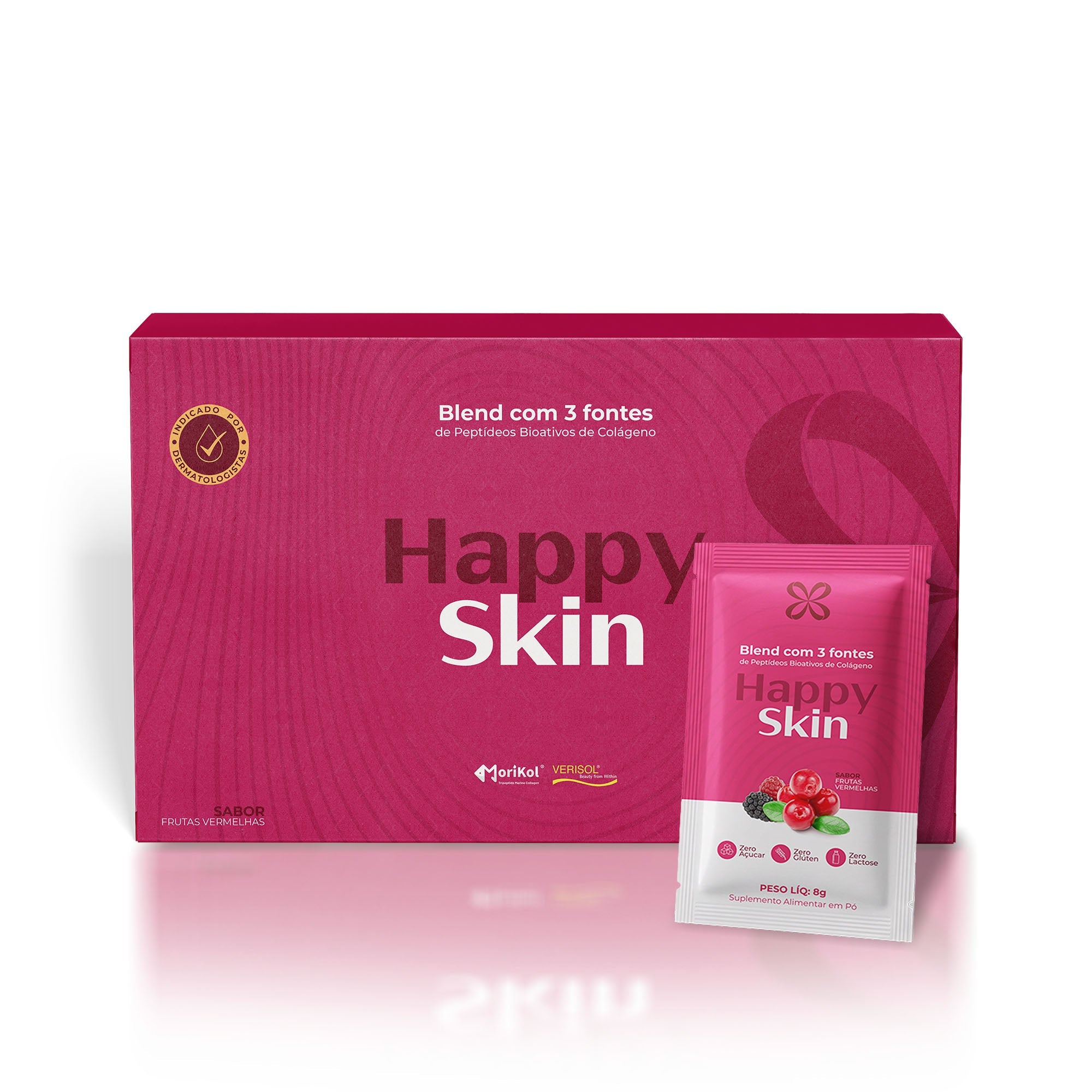 Colágeno em Sachê Happy Skin - Rejuv Clinical