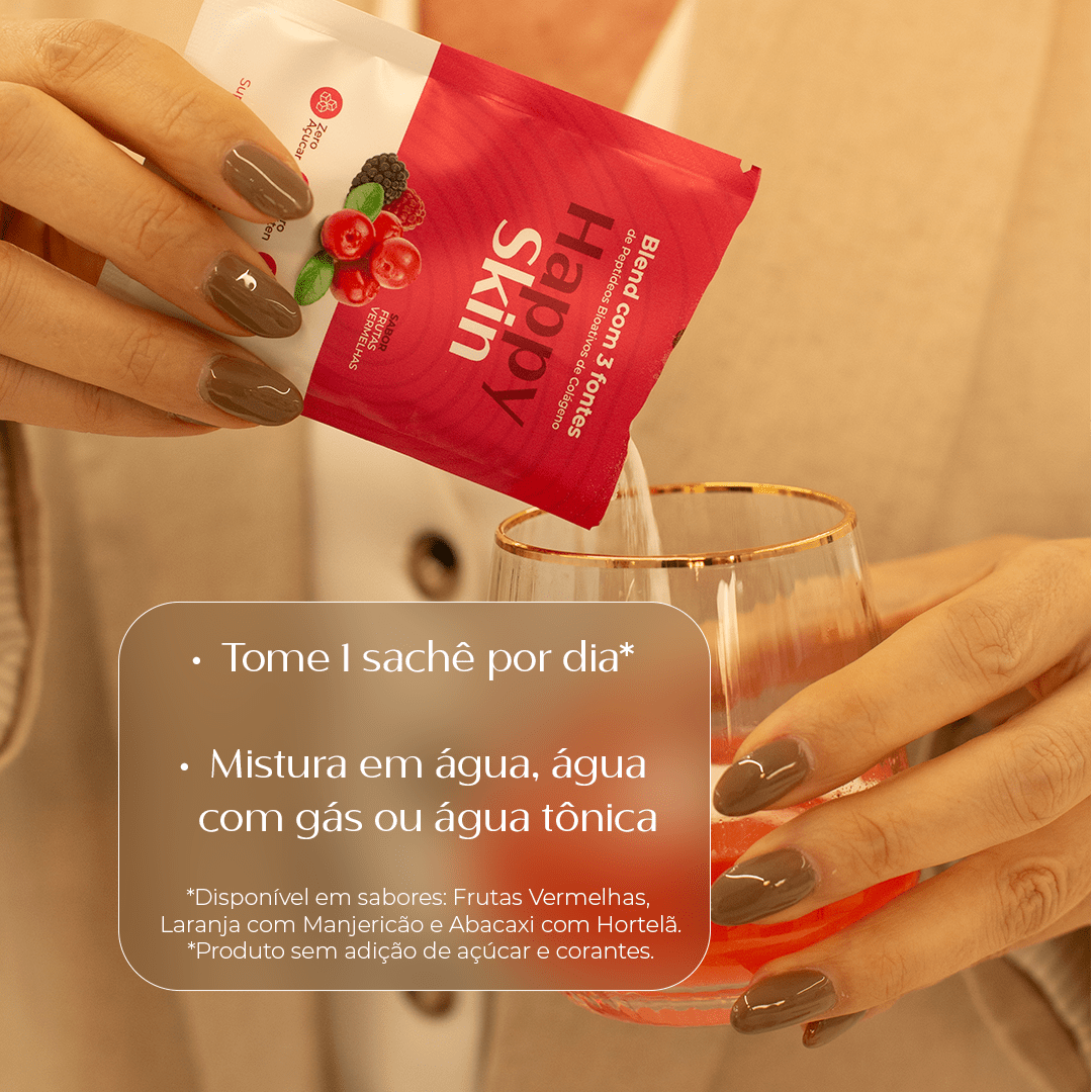 Colágeno em Sachê Happy Skin - Rejuv Clinical