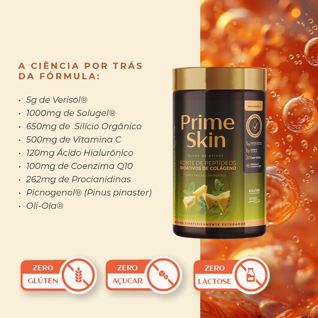 Colágeno Prime Skin - Abacaxi com Hortelã - Rejuv Clinical