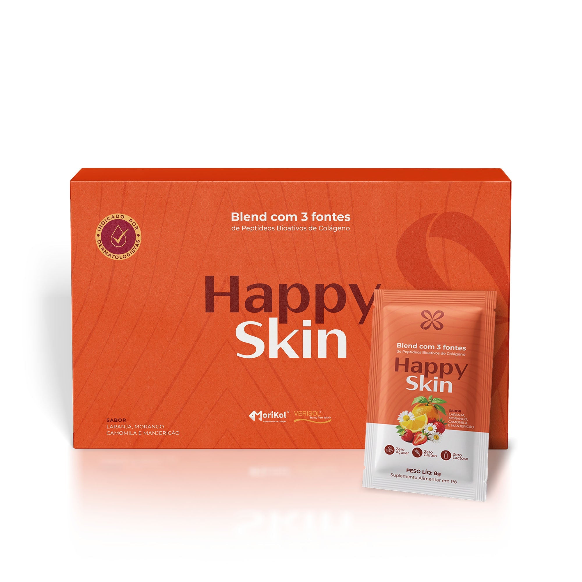 Colágeno em Sachê Happy Skin - Rejuv Clinical