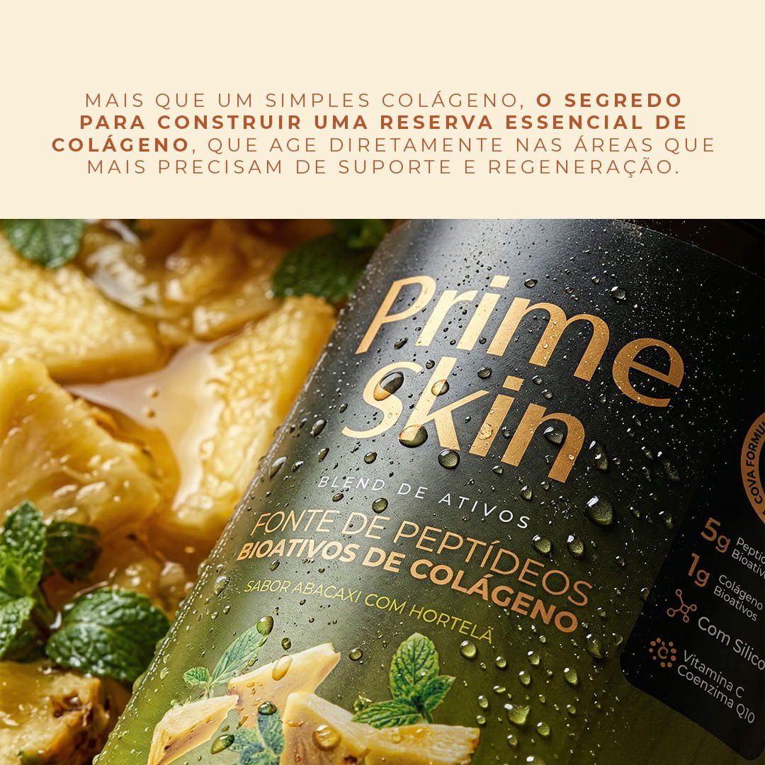 Colágeno Prime Skin - Abacaxi com Hortelã - Rejuv Clinical